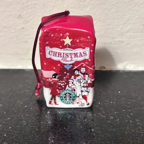 Starbucks 2007 Red Coffee Bag Ornament - Picture 1 of 4